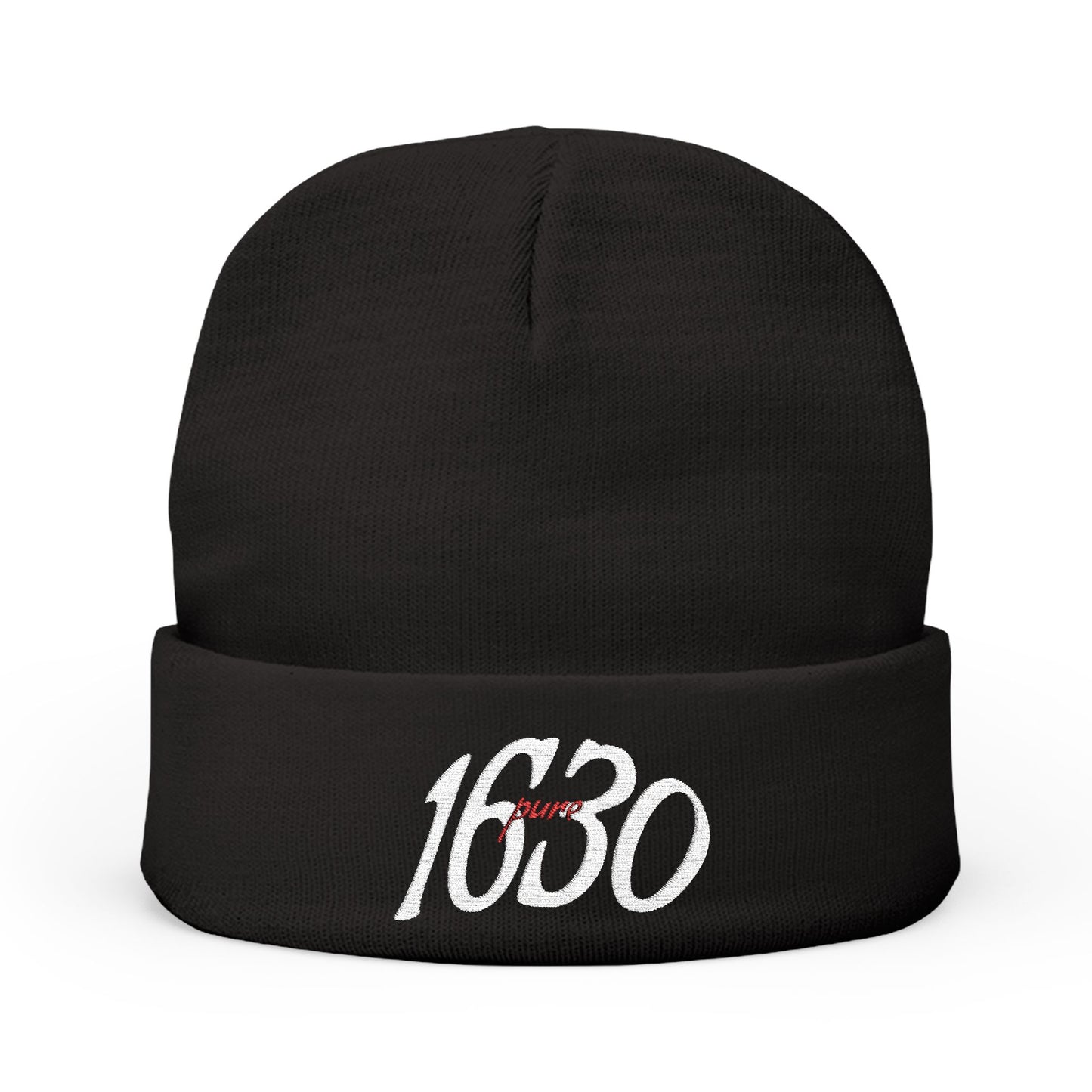 1630-Pure // Embroidered Beanie Cap