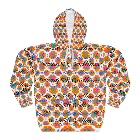 Vibrant Floral Unisex Hoodie, Artistic Pullover, Cozy Gift, Casual Wear, Vintage Style, Perfect for Festivals