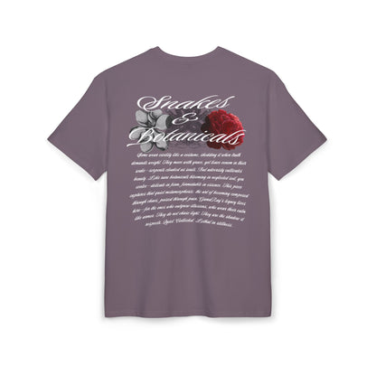 Snake & Botanicals// Heavy Oversized graphic tee