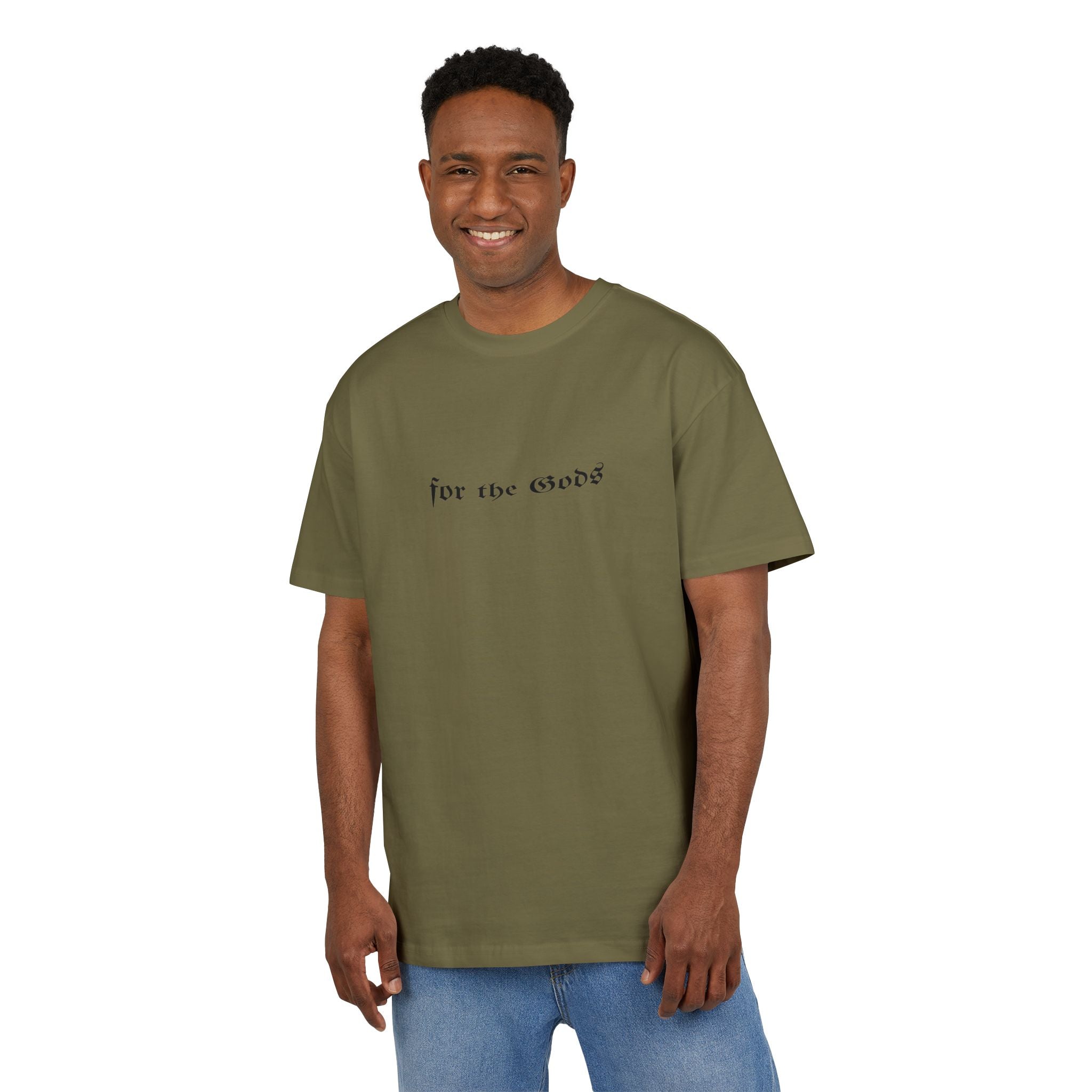 Unisex Plain Heavy Oversize Tee - 'For the Gods'