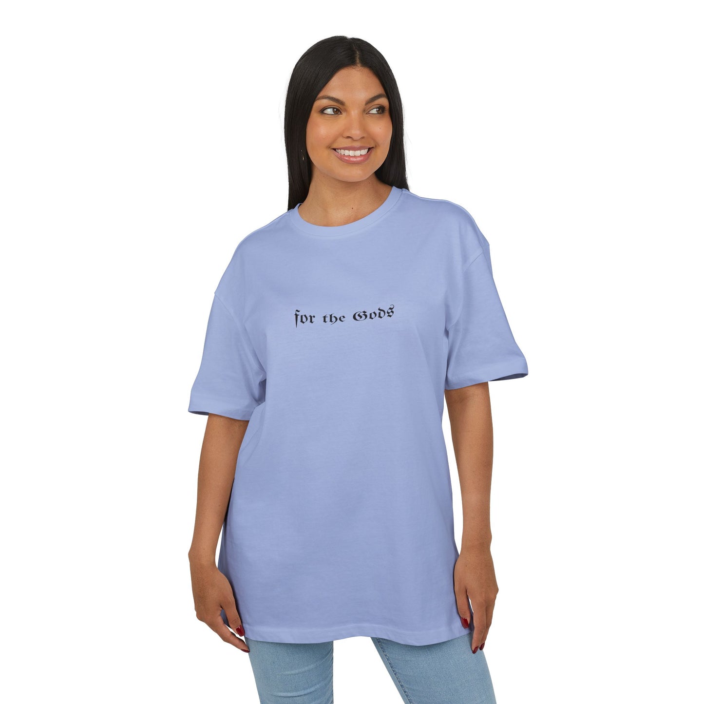 Unisex Plain Heavy Oversize Tee - 'For the Gods'